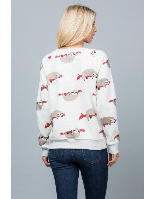Sloth Print Sweatshirt