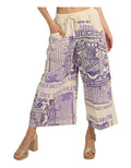 vintage wild lavender salts feed sack wide leg pants