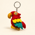 Handmade felt parrot keychain
