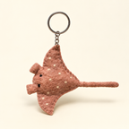 Handmade felt stingray keychain
