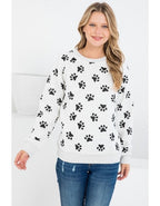 Paw Print Fleece Sweatshirt: Cozy Dog Lover Gift
