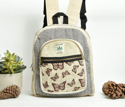 Hemp Butterfly Backpack: Eco-Friendly Small Rucksack by Braka Collective — image 2