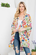 Mushroom Print Kimono - Bohemian Festival Style (S-1XL)
