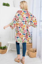 Mushroom Print Kimono - Bohemian Festival Style (S-1XL)