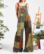100% Cotton Mushroom Print Unique One of a Kind Patchwork Unisex Overalls | One Size Fits All | S, M, L, XL | 3 Adjustable Lengths