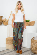 100% Cotton Mushroom Patchwork Pant with 5 Pockets | Unisex Cargo Pants | S/M, M/L | Made in Nepal