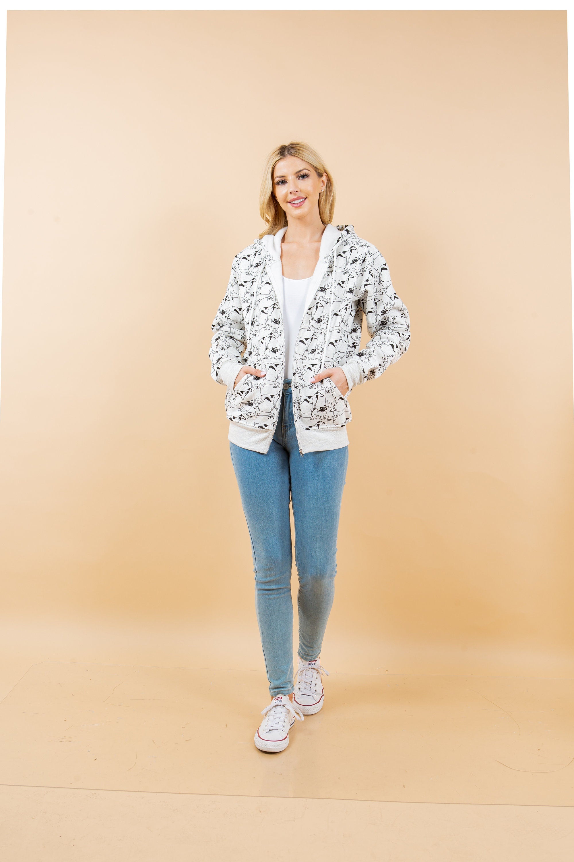 Dog Hoodie: Soft Fleece Zipper Jacket - Dog Mom Gift