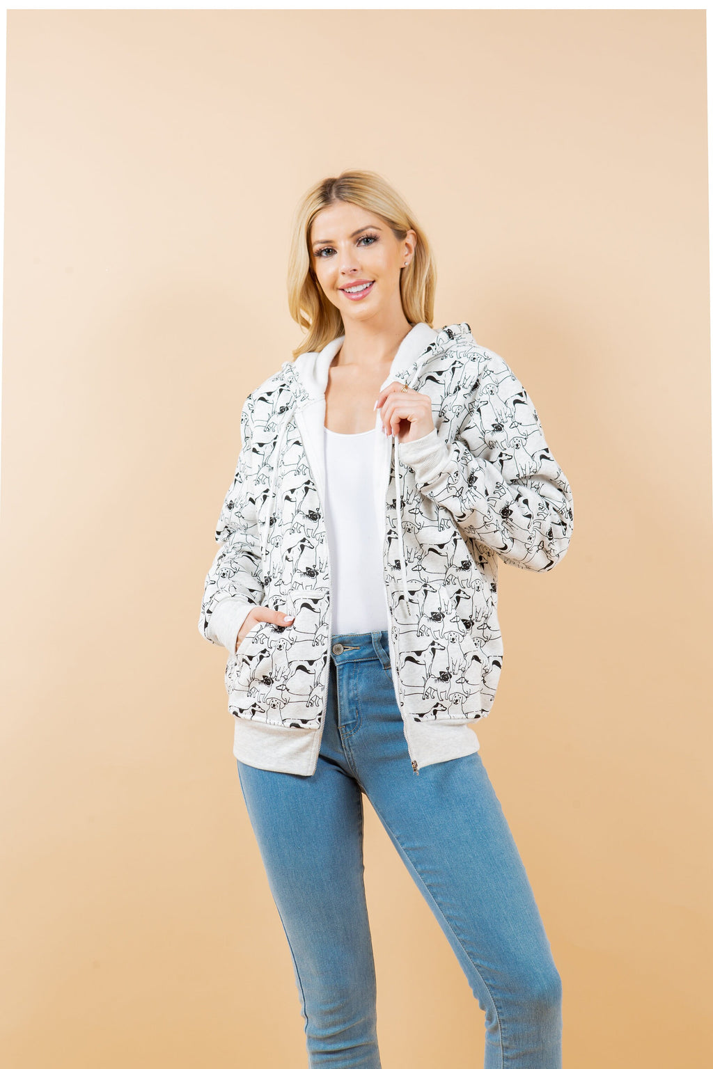 Dog Hoodie: Soft Fleece Zipper Jacket - Dog Mom Gift
