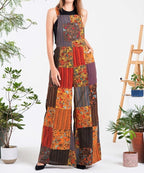 100% Cotton Mushroom Print Unique One of a Kind Patchwork Unisex Overalls | One Size Fits All | S, M, L, XL | 3 Adjustable Lengths