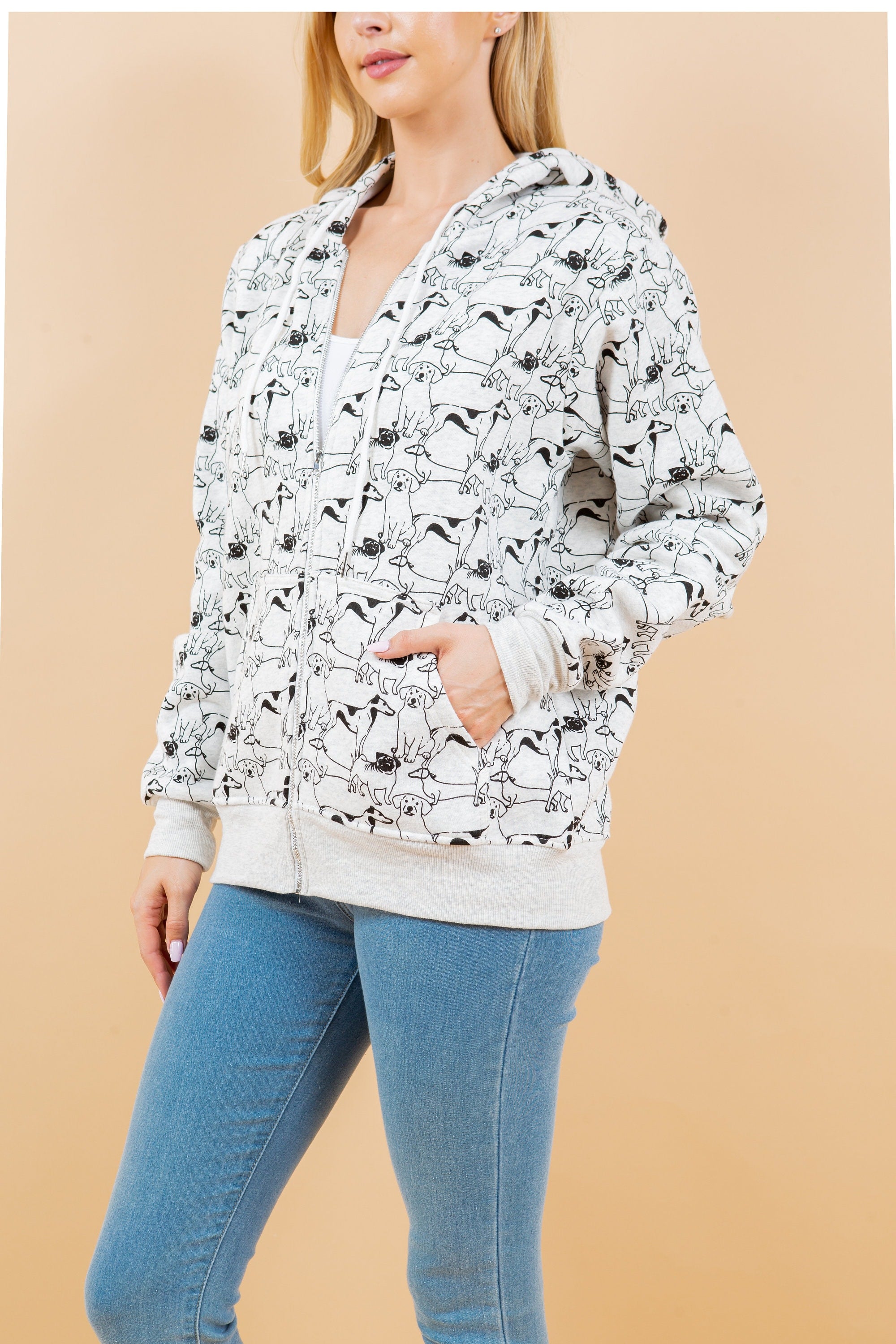 Dog Hoodie: Soft Fleece Zipper Jacket - Dog Mom Gift