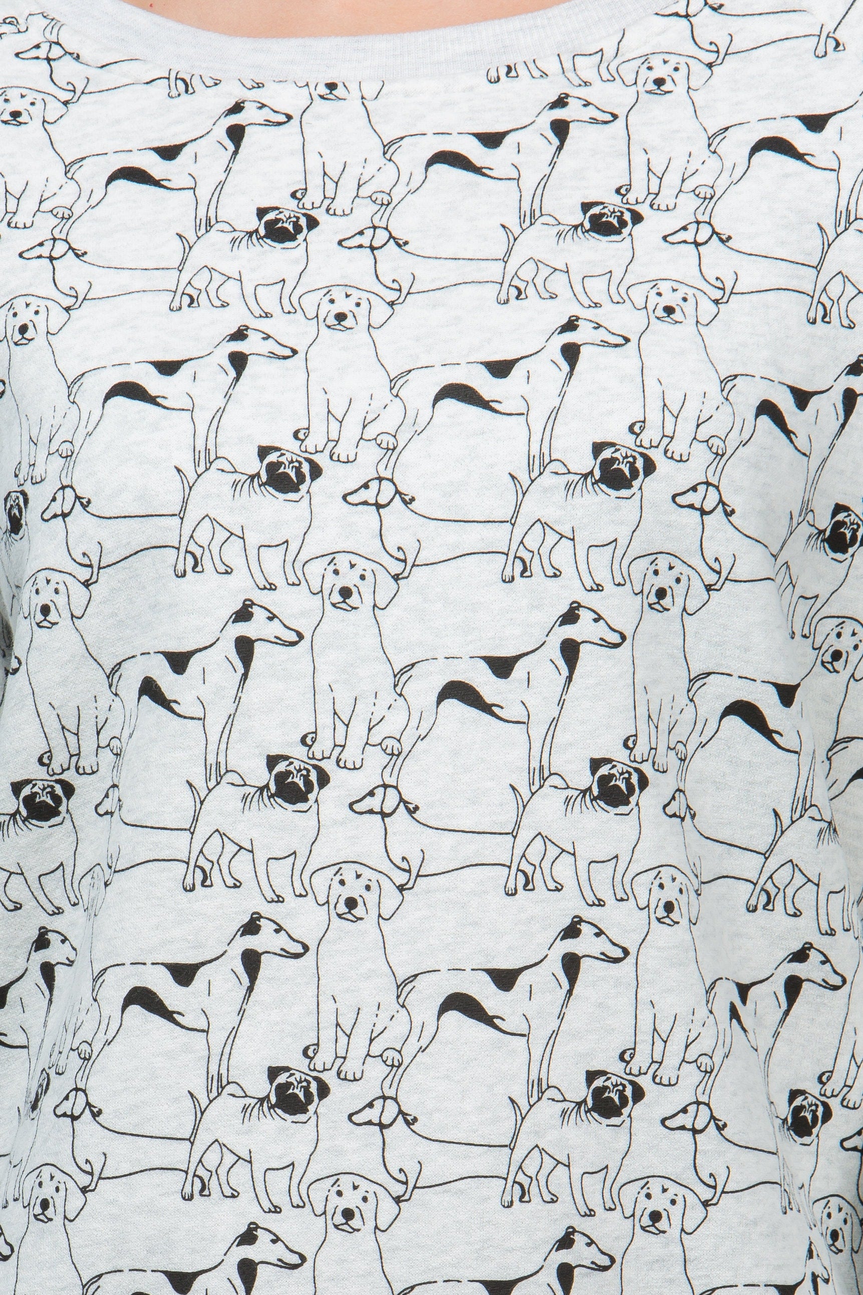 Fleece Sweatshirt: Playful Multi-Dog Design