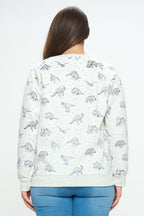Dinosaur Sweatshirt: Soft Fleece Crewneck - Animal Lover Gift