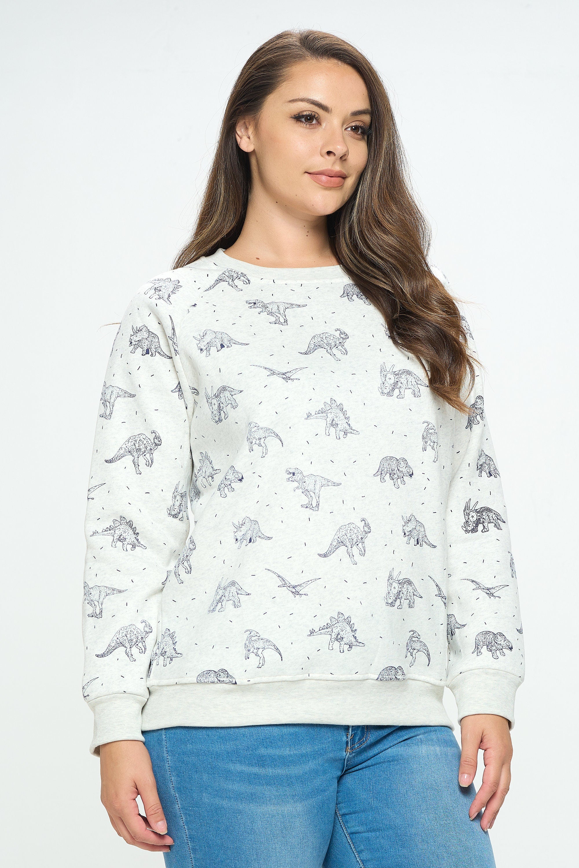 Dinosaur Sweatshirt: Soft Fleece Crewneck - Animal Lover Gift