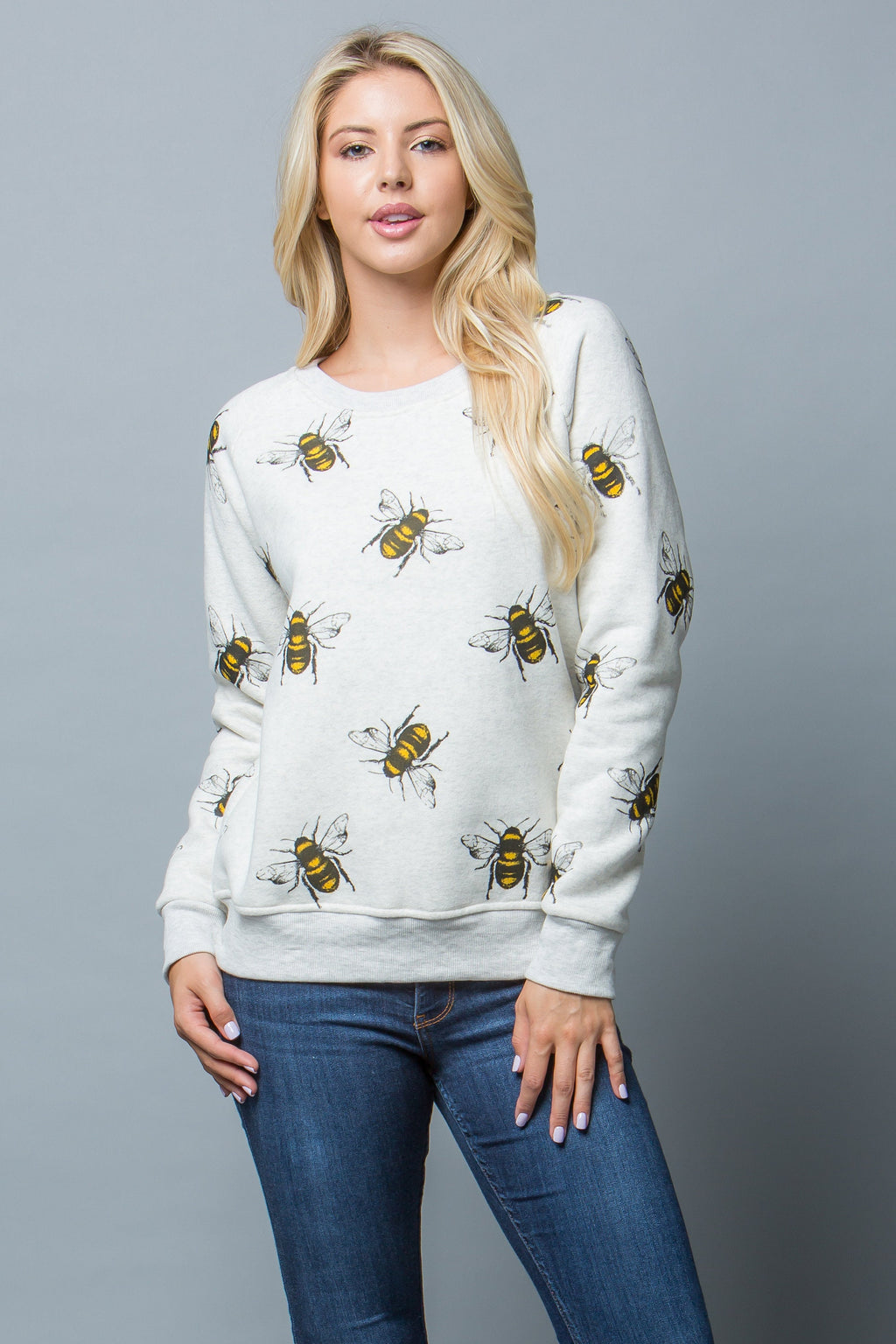 Queen Bee Fleece Sweatshirt: Empowering Honeybee Design