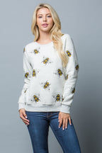 Queen Bee Fleece Sweatshirt: Empowering Honeybee Design