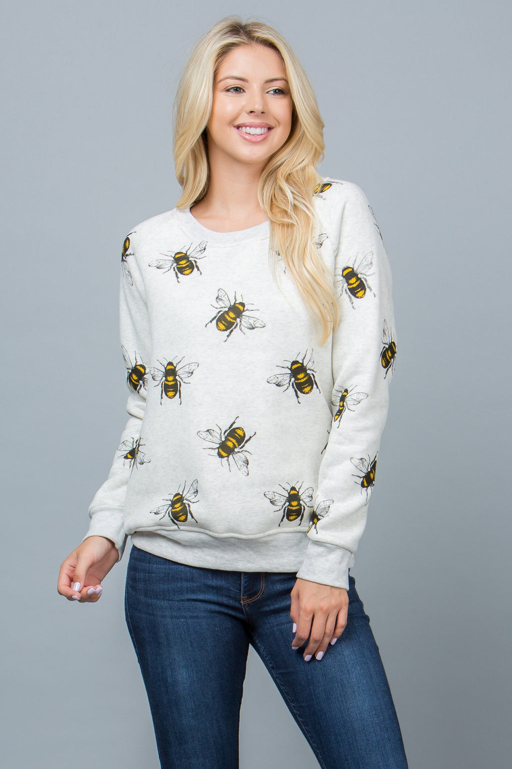 Queen Bee Fleece Sweatshirt: Empowering Honeybee Design