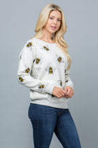 Queen Bee Fleece Sweatshirt: Empowering Honeybee Design