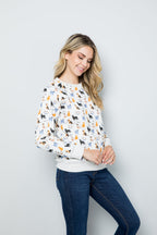 Purrfectly Pawsome: Fleece Sweatshirt with Vibrant All-Over Cat Print, Holiday Sweatshirt Gift