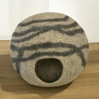 Premium Cat Cave/Bed - Soft Merino Wool, Cozy Round Design Felt - Modern Pet Bed - Wool Cat Bed - Handmade Cat Cave - Free Shipping