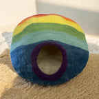 Premium Cat Cave/Bed - Soft Merino Wool, Cozy Round Design Felt - Modern Pet Bed - Wool Cat Bed - Handmade Cat Cave - Free Shipping