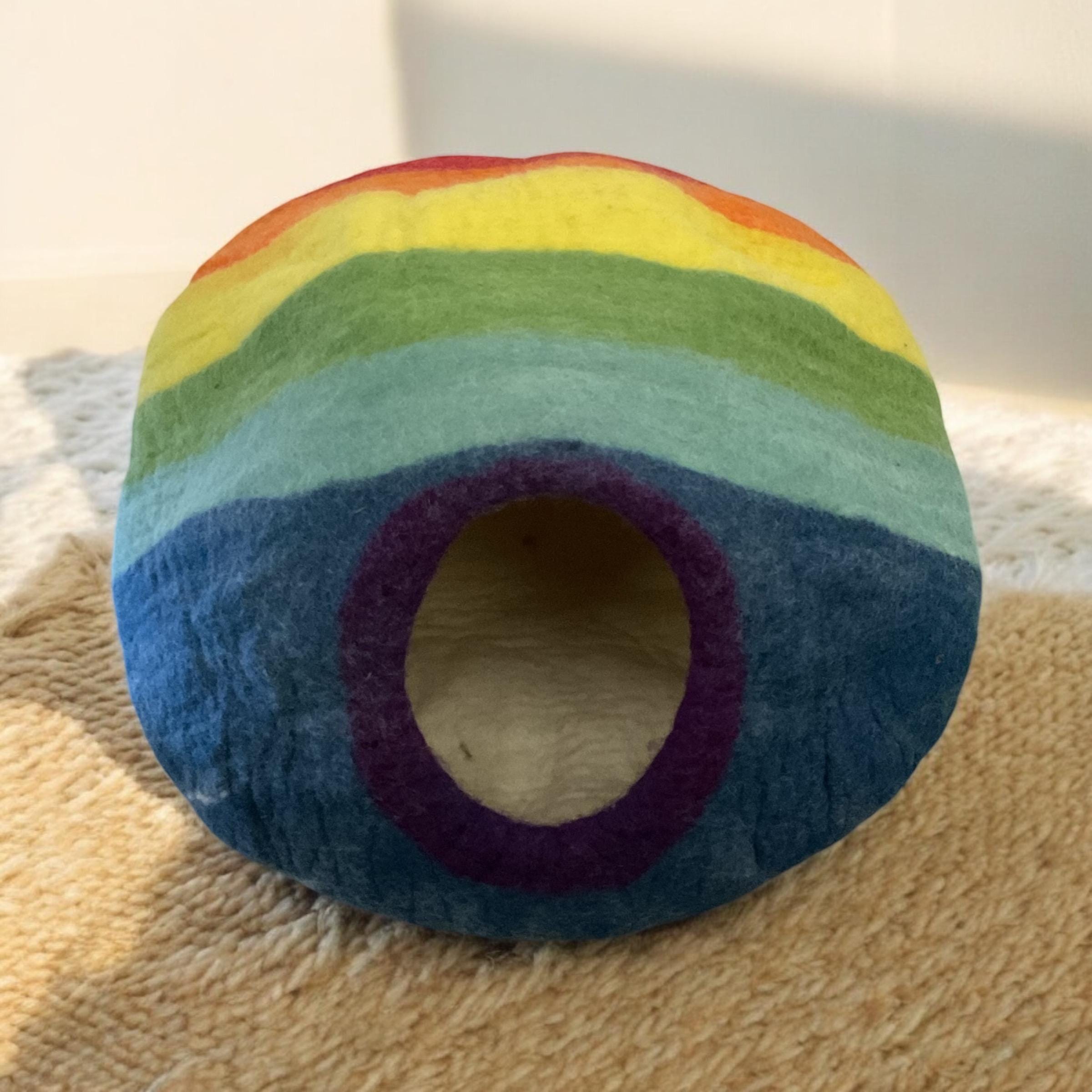Premium Cat Cave/Bed - Soft Merino Wool, Cozy Round Design Felt - Modern Pet Bed - Wool Cat Bed - Handmade Cat Cave - Free Shipping
