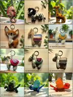 Handmade Felt Wool Keychain: Nepal Craft Bag Charm