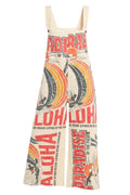 Aloha Paradise Vintage FeedSack Print Cotton Overalls - 100% Cotton - Two Sizes Available