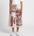 Hen Vintage Sack Print Cotton Wide-Leg - 100% Cotton - One Size - Farmhouse Style