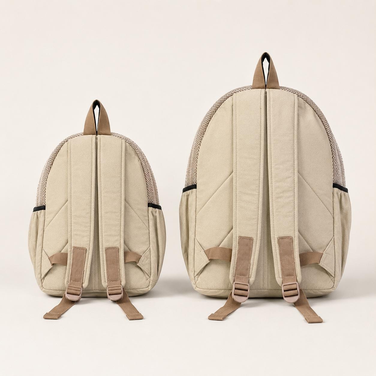 Handmade Himalaya Hemp Backpack: Vegan Multi-Pocket Daypack