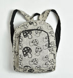 Natural Vegan Handmade Large Multi Pocket Cotton Mushroom Backpack  for Men, Women, Boys & Girls