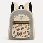 Hemp Butterfly Backpack: Eco-Friendly Small Rucksack, Nature Lover Gift