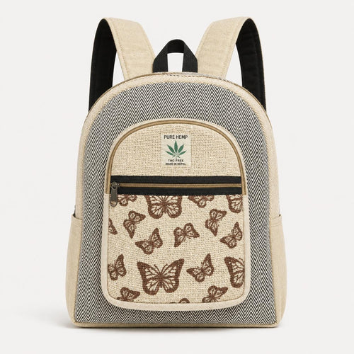 Hemp Butterfly Backpack: Eco-Friendly Small Rucksack by Braka Collective — image 1