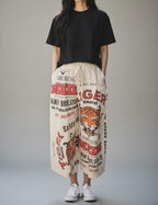 Tiger Seeds Vintage FeedSack Print Cotton Wide-Leg - 100% Cotton - One Size