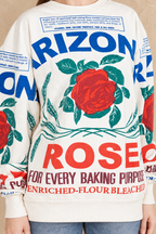 Arizona rose cotton sweatshirt print close-up