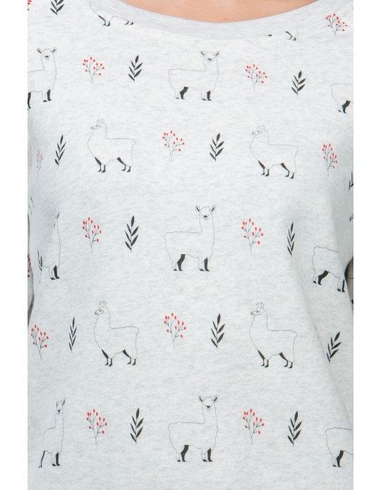 Lhama Alpaca Print Sweatshirt