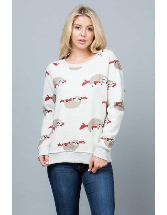 Sloth Print Sweatshirt