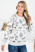 Mushroom Print Sweatshirt
